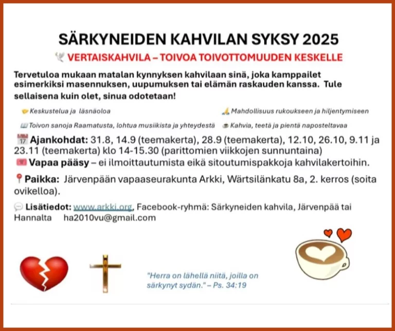 Särkyneiden kahvila | Arkki